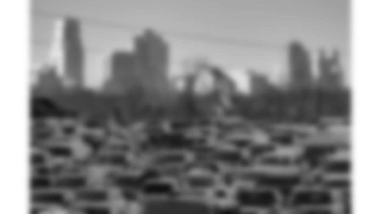 A view of downtown Kansas City from the stadium prior to the divisional playoff football game against the Buffalo Bills, Sunday, January 23, 2022 in Kansas City.
