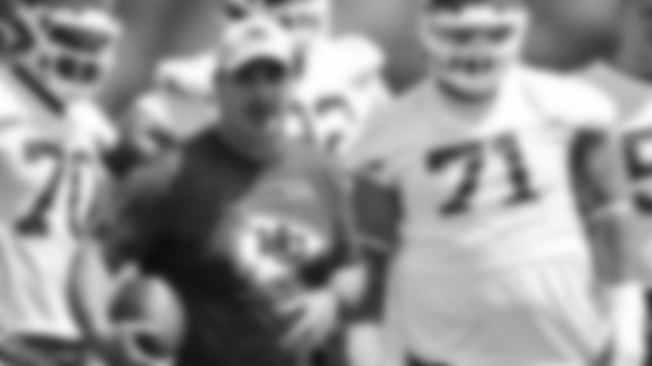 Kansas City Chiefs Defensive Line Coach Joe Cullen at day 2 of OTAs on Tuesday, May 23rd, 2023 in Kansas City Missouri.