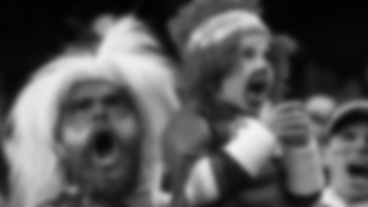 Kansas City Chiefs fans celebrate the touchdown during the AFC Championship football game against the Cincinnati Bengals, Sunday, January 30, 2022.