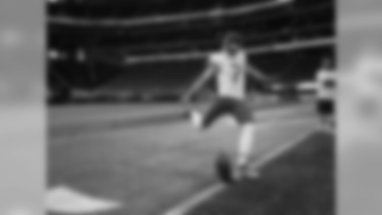 Kansas City Chiefs kicker Harrison Butker (7) in action on 8/17/18 during Chiefs at Falcons in Mercedes-Benz Stadium.