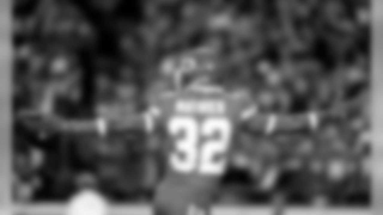 Kansas City Chiefs Safety Tyrann Mathieu (32) during the Sunday Night Football game between the Kansas City Chiefs and the Indianapolis Colts at Arrowhead Stadium on October 6, 2019.