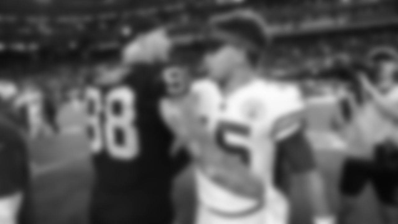 Kansas City Chiefs quarterback Patrick Mahomes (15) during an NFL football game against the Las Vegas Raiders at Allegiant Stadium in Las Vegas on November 14, 2021.
