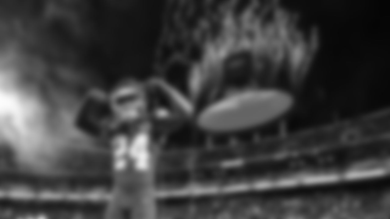 Kansas City Chiefs wide receiver Skyy Moore (24) after the week six NFL football game against the Denver Broncos, Thursday, October 12, 2023 in Kansas City.