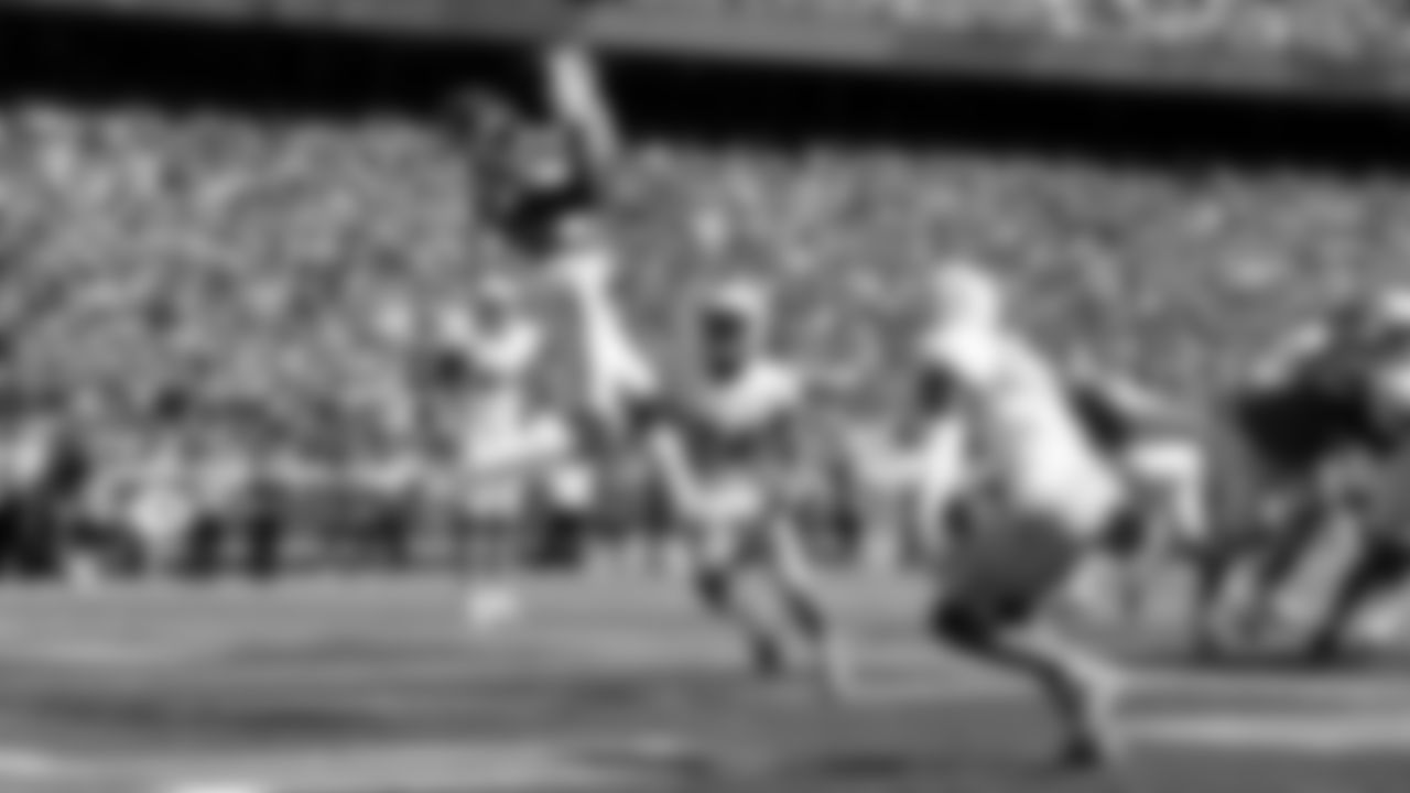 during an NFL football game against the Los Angeles Chargers, Sunday, September 26, 2021 in Kansas City.