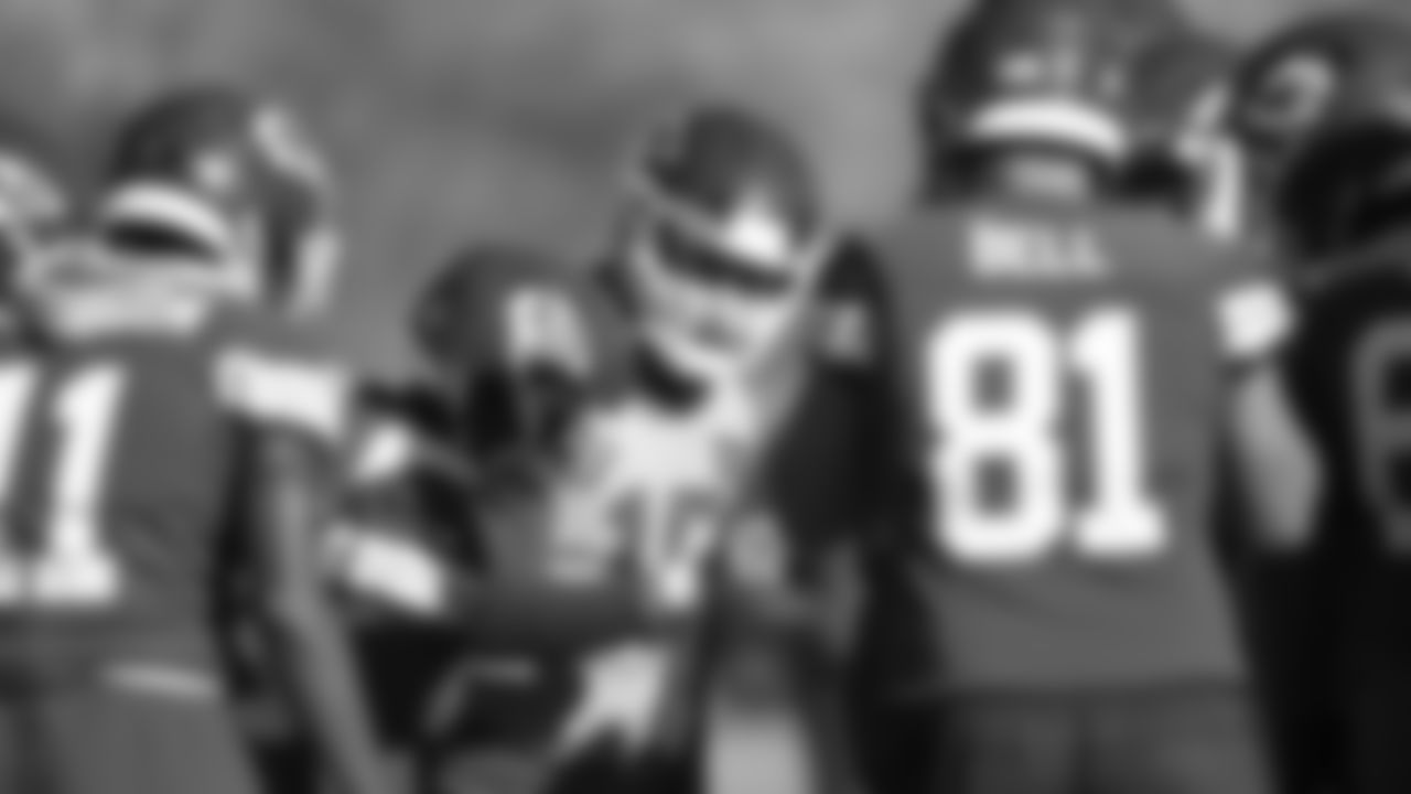 Kansas City Chiefs quarterback Patrick Mahomes (15) in the huddle at practice in preparation for week thirteen against the Denver Broncos.