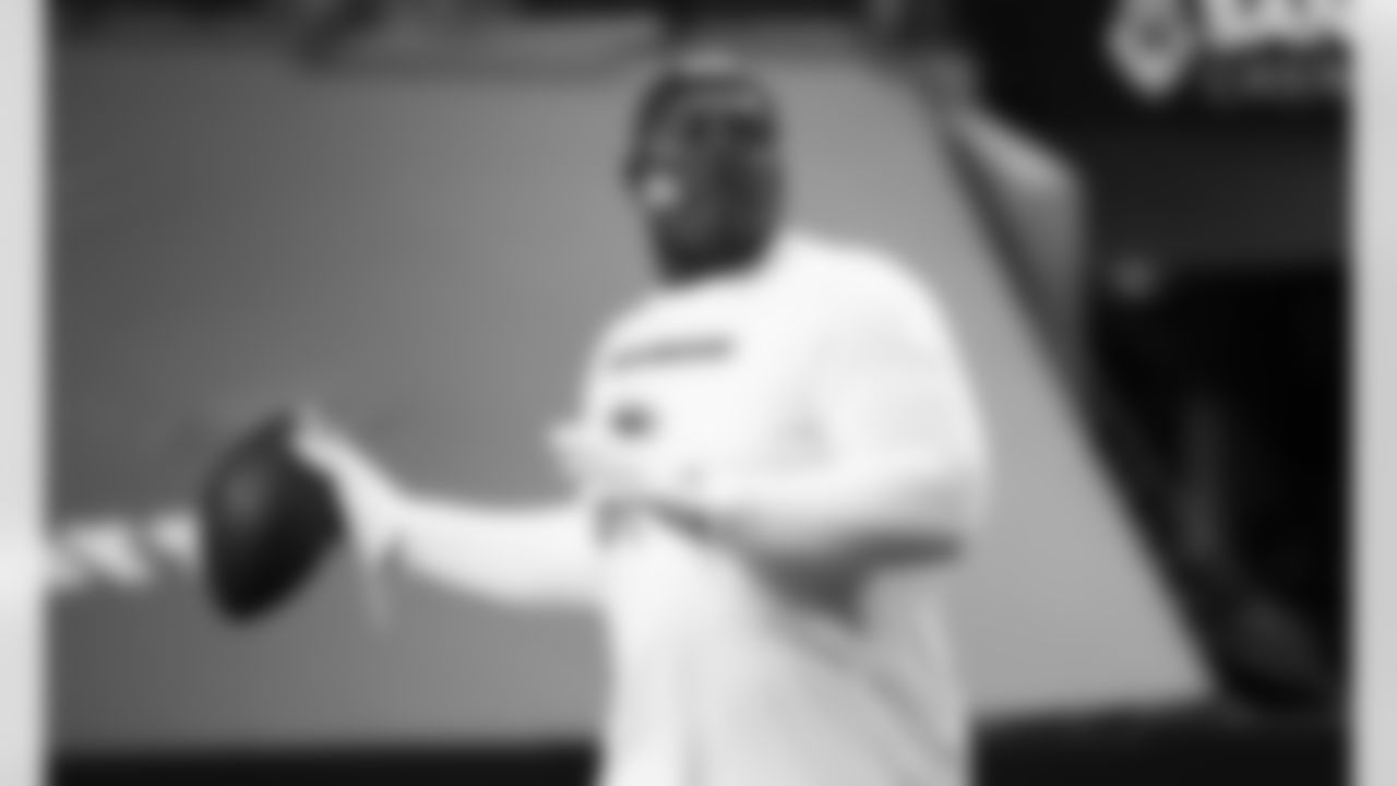 Kansas City Chiefs defensive tackle Mike Pennel (64) prior to an NFL football game against the Las Vegas Raiders at Allegiant Stadium on November 22, 2020