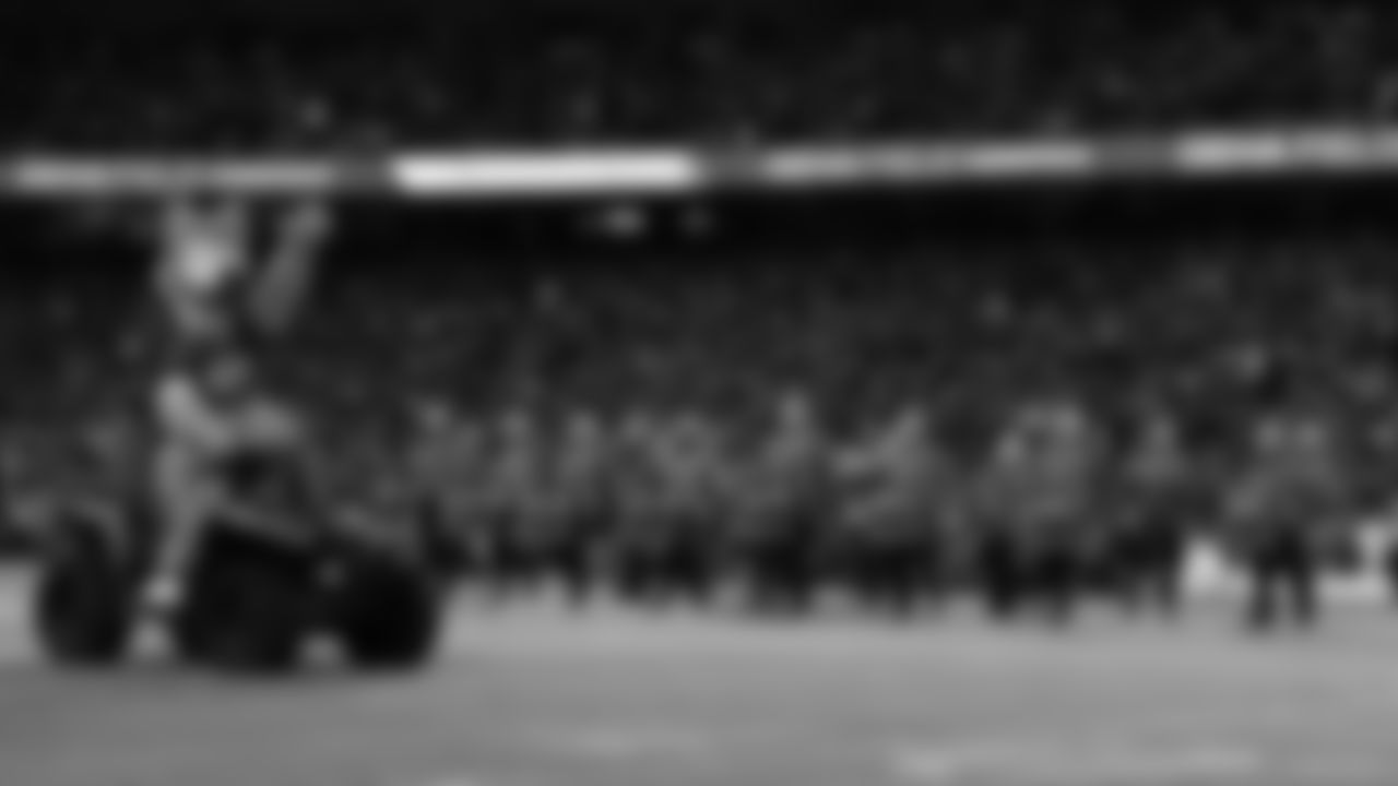 KC Wolf prior to the divisional playoff football game against the Buffalo Bills, Sunday, January 23, 2022 in Kansas City.