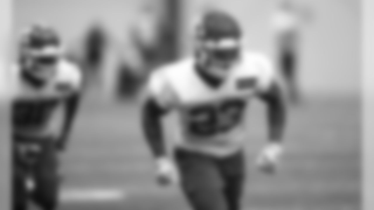 The Kansas City Chiefs practice in preparation for Sunday's AFC Championship game against the Tennessee Titans.