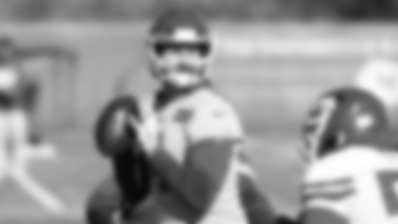 Kansas City Chiefs quarterback Chad Henne (4) during practice on Thursday, November 18, 2021 in Kansas City.
