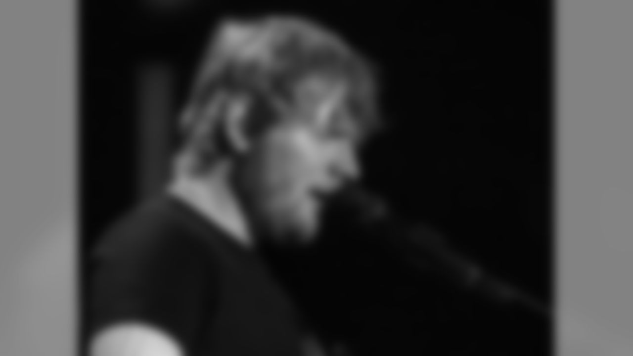 Ed Sheeran performing at Arrowhead Stadium during his 2018 North American Stadium Tour on October 13, 2018