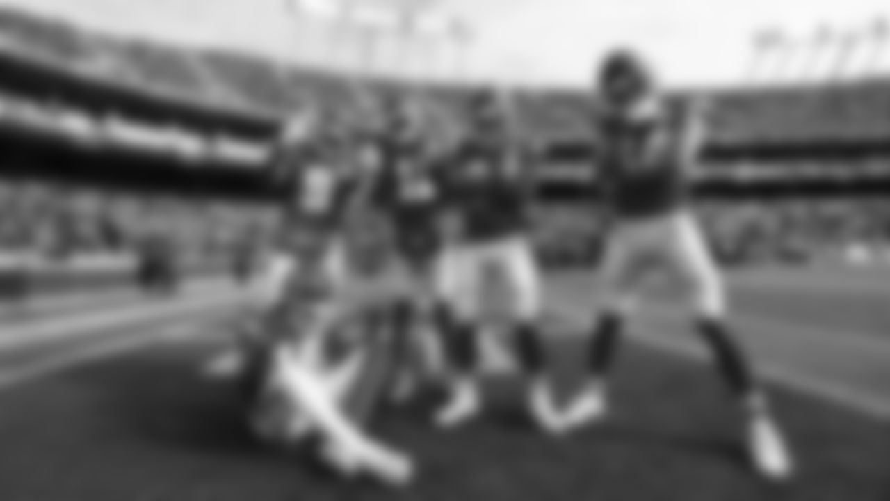 Kansas City Chiefs wide receivers pose for a photo prior to an NFL football game against the Seattle Seahawks, Saturday, December 24, 2022 in Kansas City.