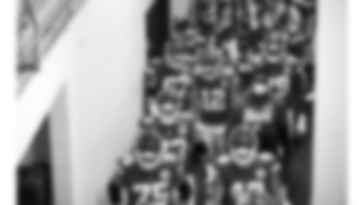 The Kansas City Chiefs prepare to take the field prior to an NFL Football game against the Atlanta Falcons, Sunday December 27, 2020 in Kansas City.