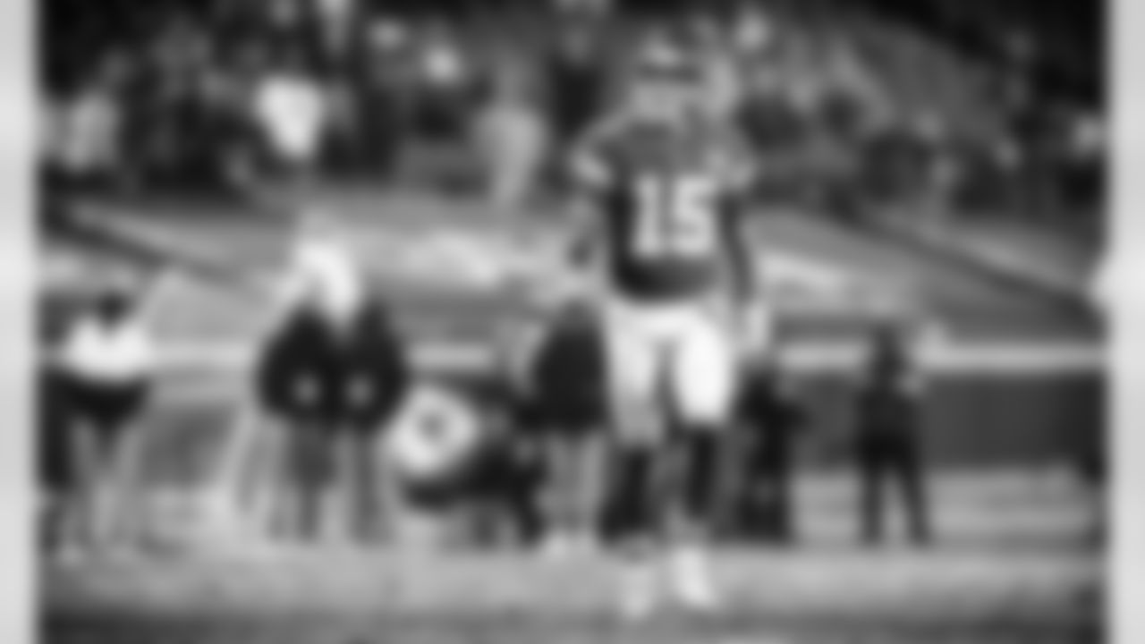 Kansas City Chiefs quarterback Patrick Mahomes (15) during the NFL football game between the Kansas City Chiefs and the Houston Texans at Arrowhead Stadium on September 10, 2020.