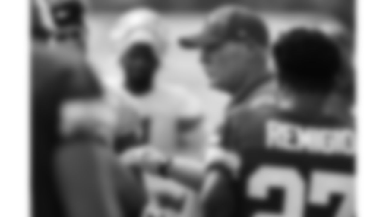 Kansas City Chiefs Head Coach Andy Reid addresses the team after practice at day one of Kansas City Chiefs pre Training Camp in St. Joseph, MO on Wednesday, July 19, 2023.