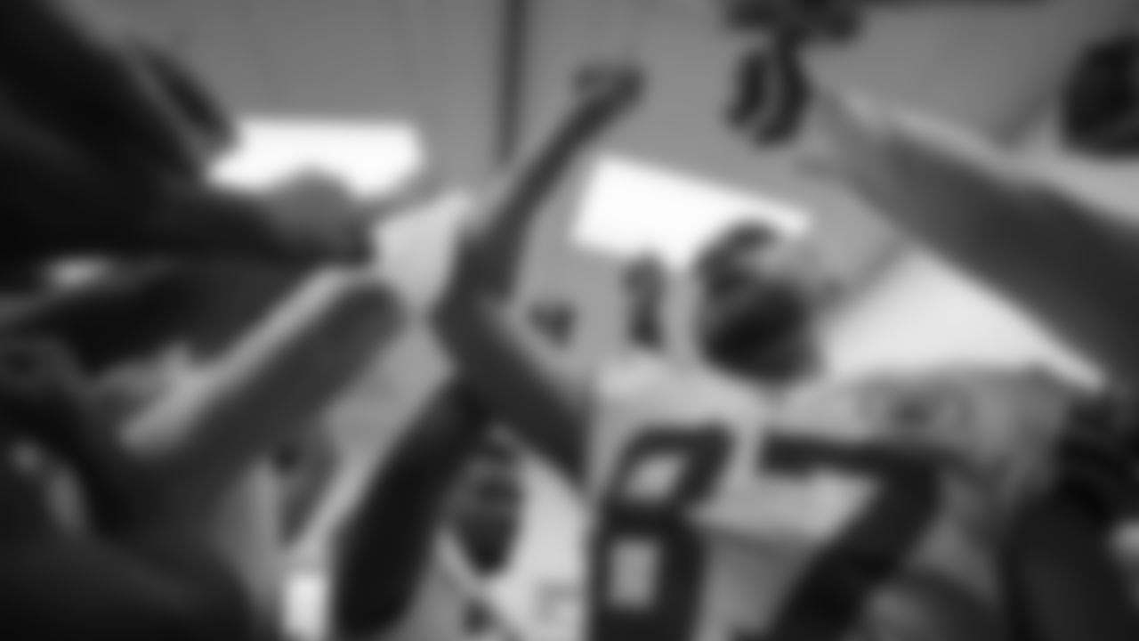 The Kansas City Chiefs celebrate in the locker room after an NFL football game against the Los Angeles Chargers on Thursday, December 16, 2021 in Los Angeles.