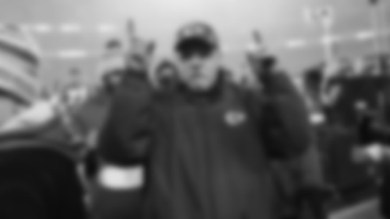 Kansas City Chiefs head coach Andy Reid walking off the field after the divisional playoff game against the Buffalo Bills, Kansas City, MO on January 23, 2022