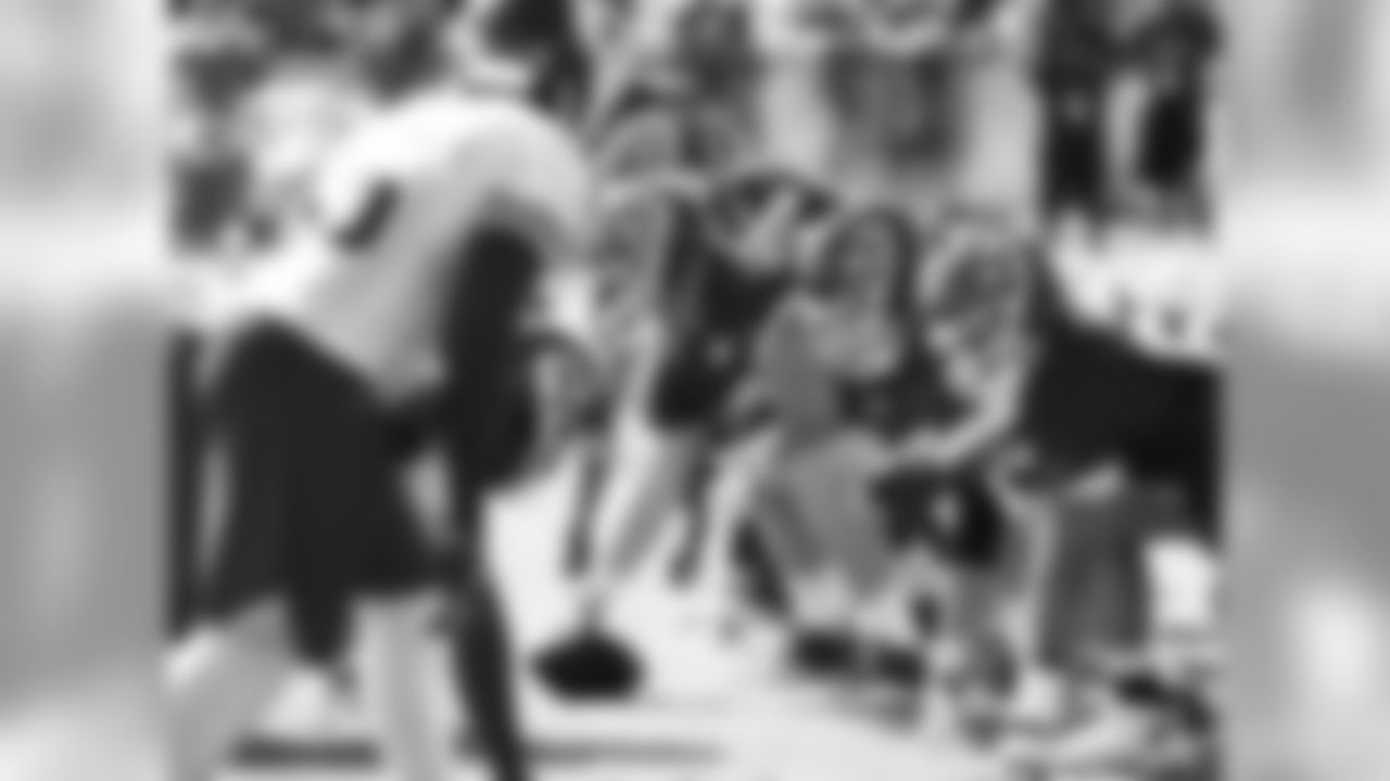 Offensive Line during practice 7/27/18 at Chiefs Training Camp at Missouri Western State University in St Joseph, Missouri