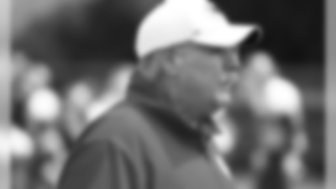 Kansas City Chiefs Head Coach Andy Reid during a 2019 practice at The University of Kansas Health System Training Complex in Kansas City, MO.