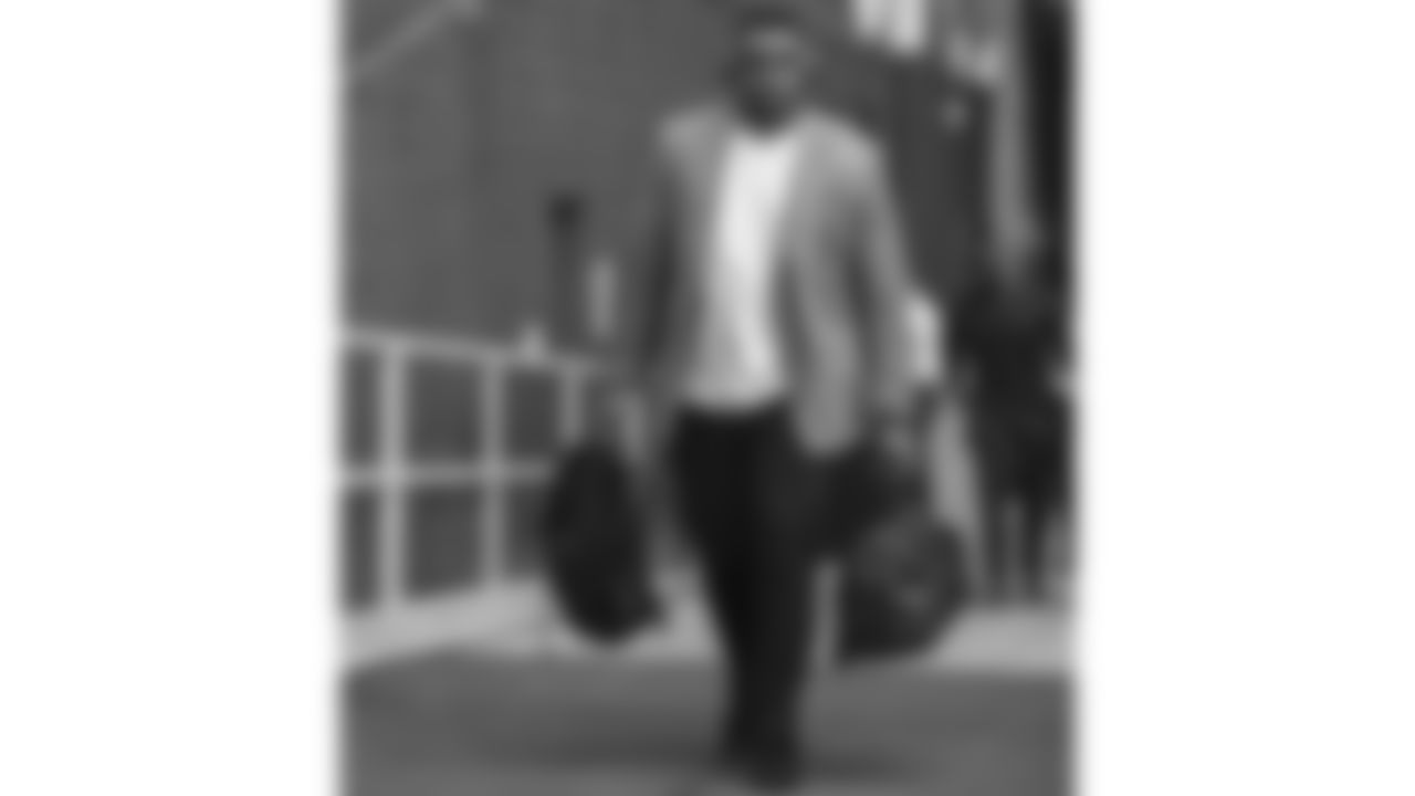 Kansas City Chiefs offensive tackle Orlando Brown (57) arrives for preseason game two against the Arizona Cardinals, Friday, Aug. 20th, 2021.