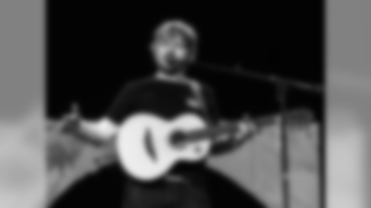 Ed Sheeran performing at Arrowhead Stadium during his 2018 North American Stadium Tour on October 13, 2018