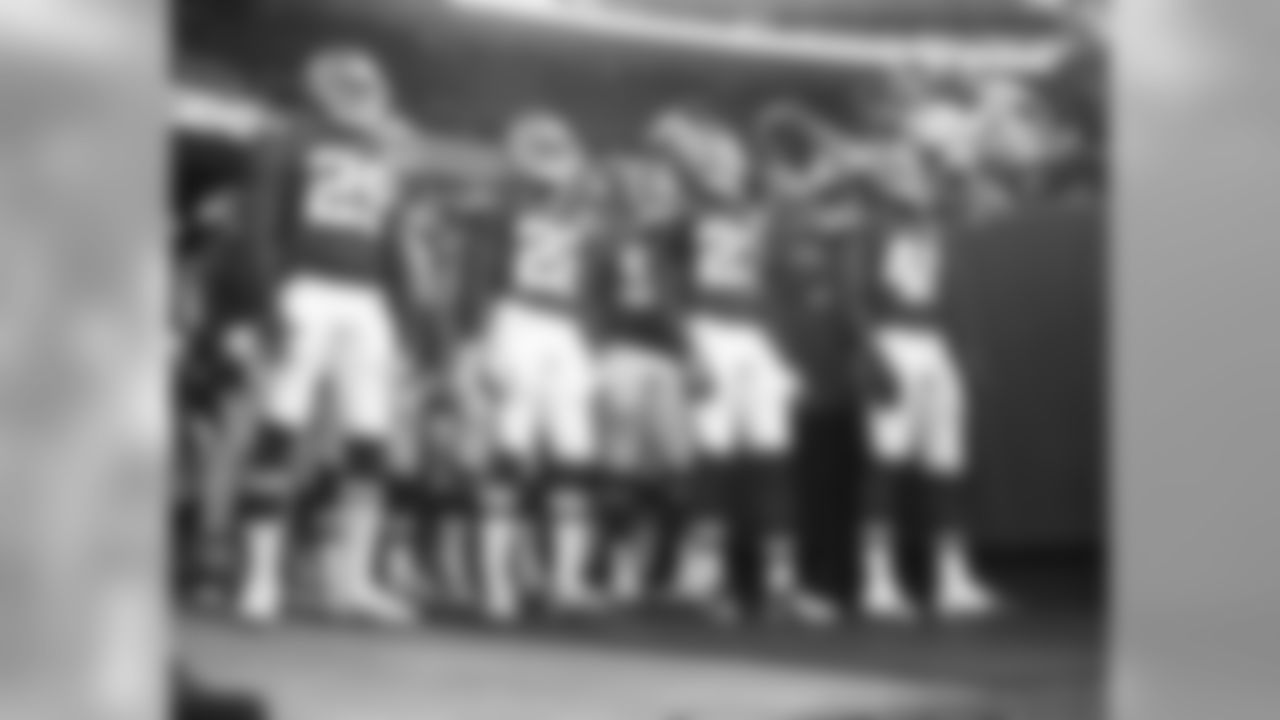 Kansas City Chiefs safety Eric Berry (29), Kansas City Chiefs wide receiver Dexter McCluster (22), Kansas City Chiefs safety Kendrick Lewis (23), Kansas City Chiefs safety Bradley McDougald (48) wait in the tunnel before the fourth preseason game against the Green Bay Packers.