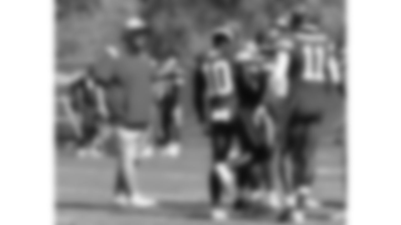 Kansas City Chiefs Head Coach Andy Reid during practice at the The University of Kansas Health System Training Complex.