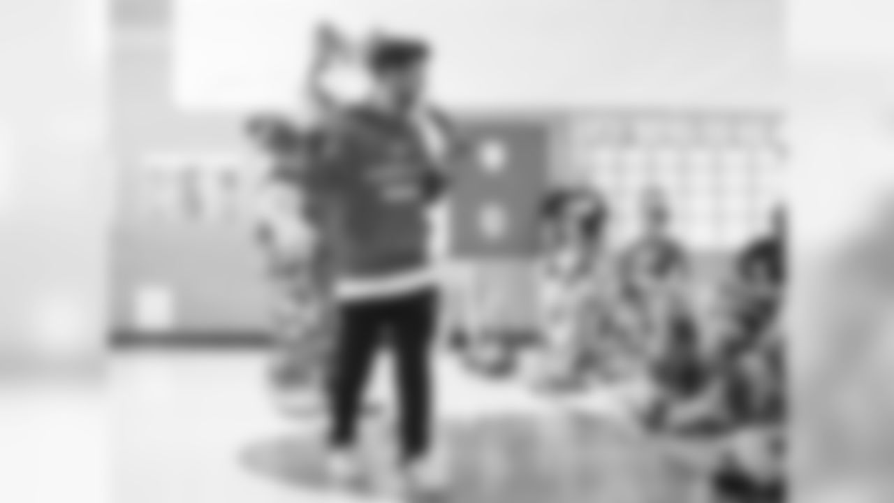 Kansas City Chiefs Community Caring Team, including mascot KC Wolf, will host a Fuel Up to PLAY 60 assembly at Briarwood Elementary on October 8, 2014.