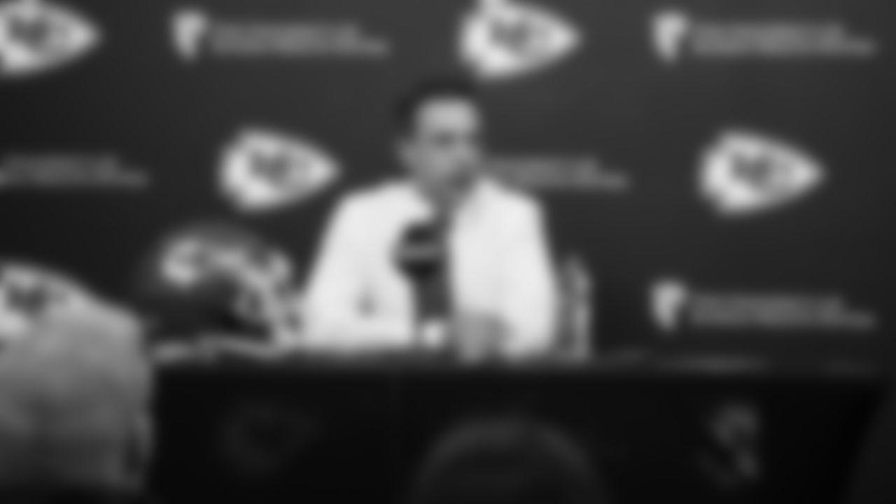 Kansas City Chiefs General Manager Brett Veach during a press conference for the 2022 NFL Draft on Thursday, April 28, 2022, in Kansas City.