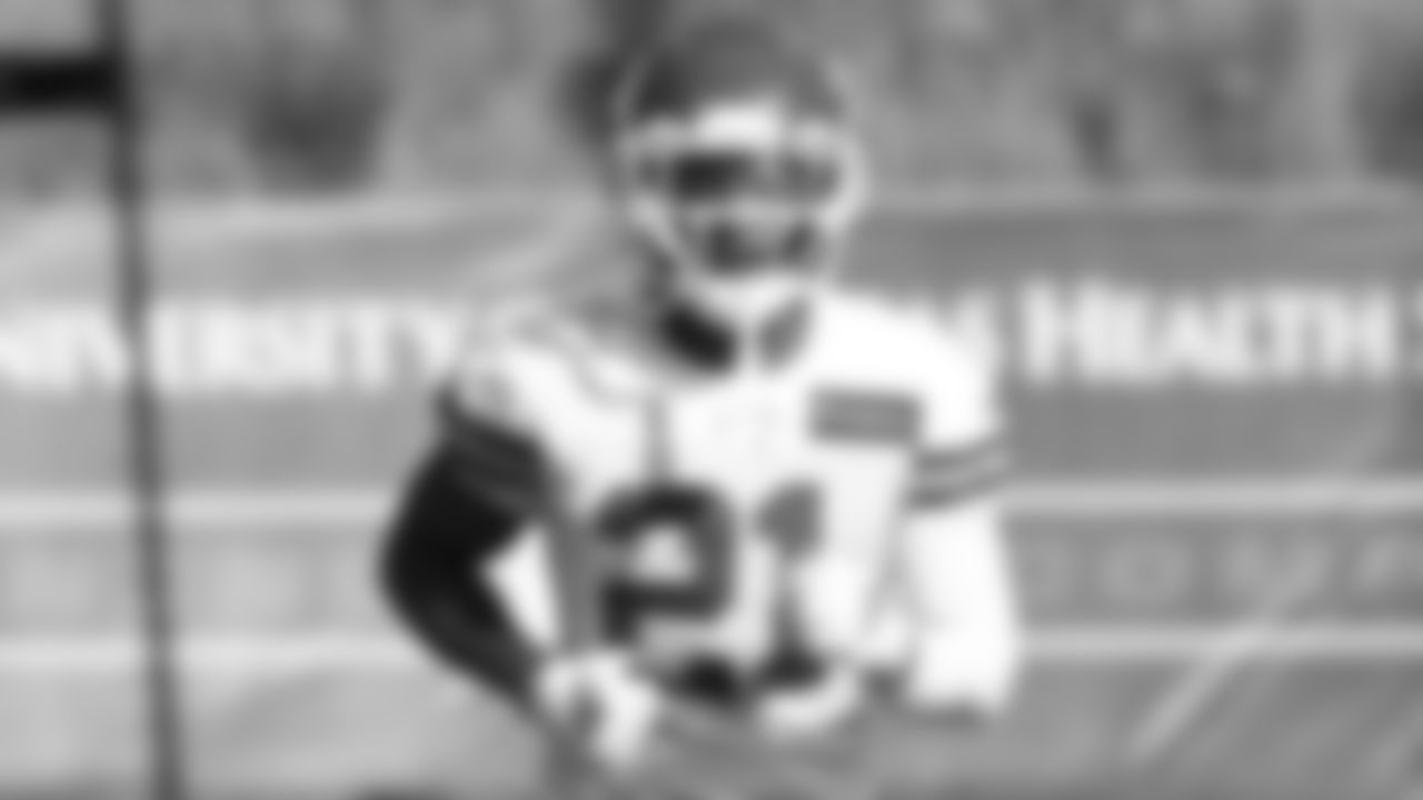 Kansas City Chiefs cornerback Mike Hughes (21) during practice for week seven against the Tennessee Titans.