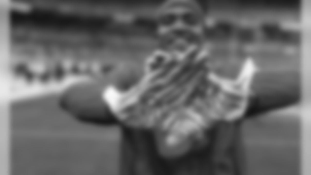 Kansas City Chiefs Wide Receiver Demarcus Robinson (11) wears Crucial Catch gloves before the game between the game between the Kansas City Chiefs and the Denver Broncos on October 17, 2019 at Empower Field at Mile High.