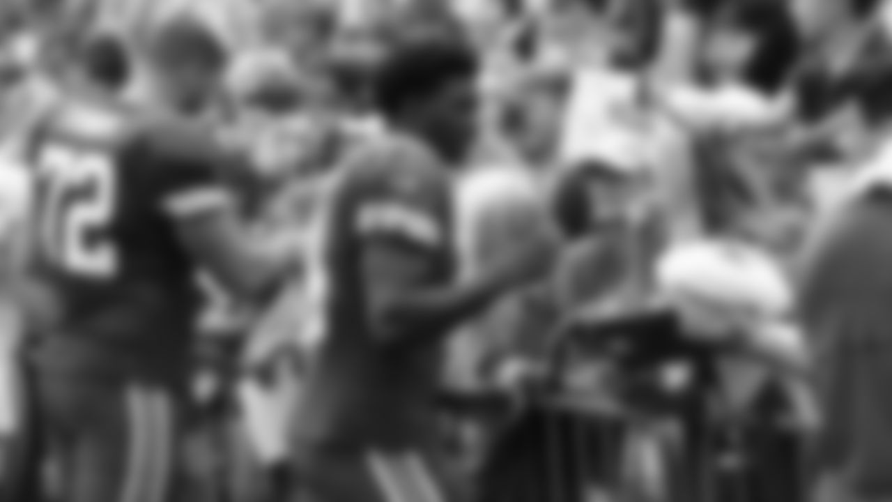 Kansas City Chiefs wide receiver Sammy Watkins (14) signing autographs after a 2019 Training Camp practice at Missouri Western State University in St. Joseph, MO.