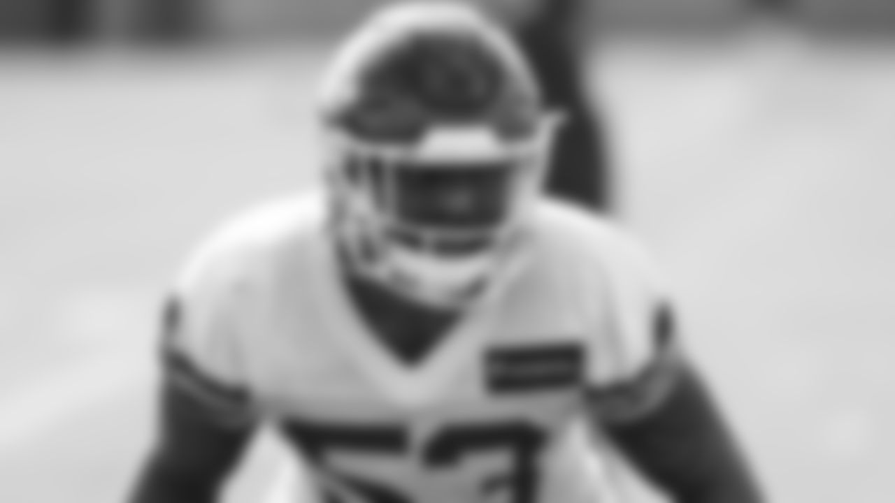 Kansas City Chiefs inside linebacker Anthony Hitchens (53) during practice on Wednesday October 6, 2021.