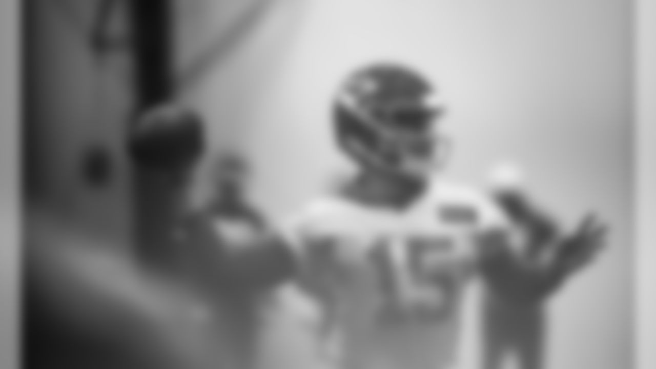 The Kansas City Chiefs practice in preparation for Sundays game against the Minnesota Vikings.