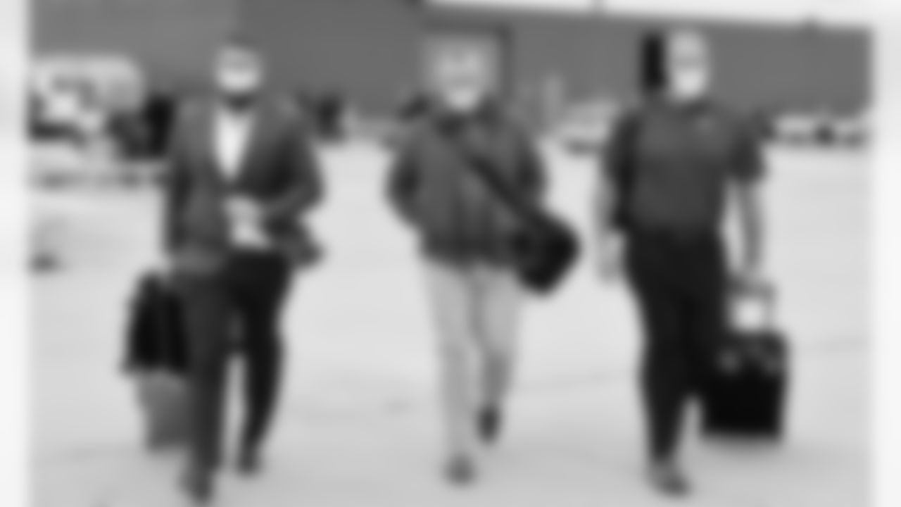 Kansas City Chiefs Offensive Lineman Mike Remmers (75), Daniel Kilgore (67), Mitchell Schwartz (71) traveling to Buffalo for Mondays matchup with the Bills.