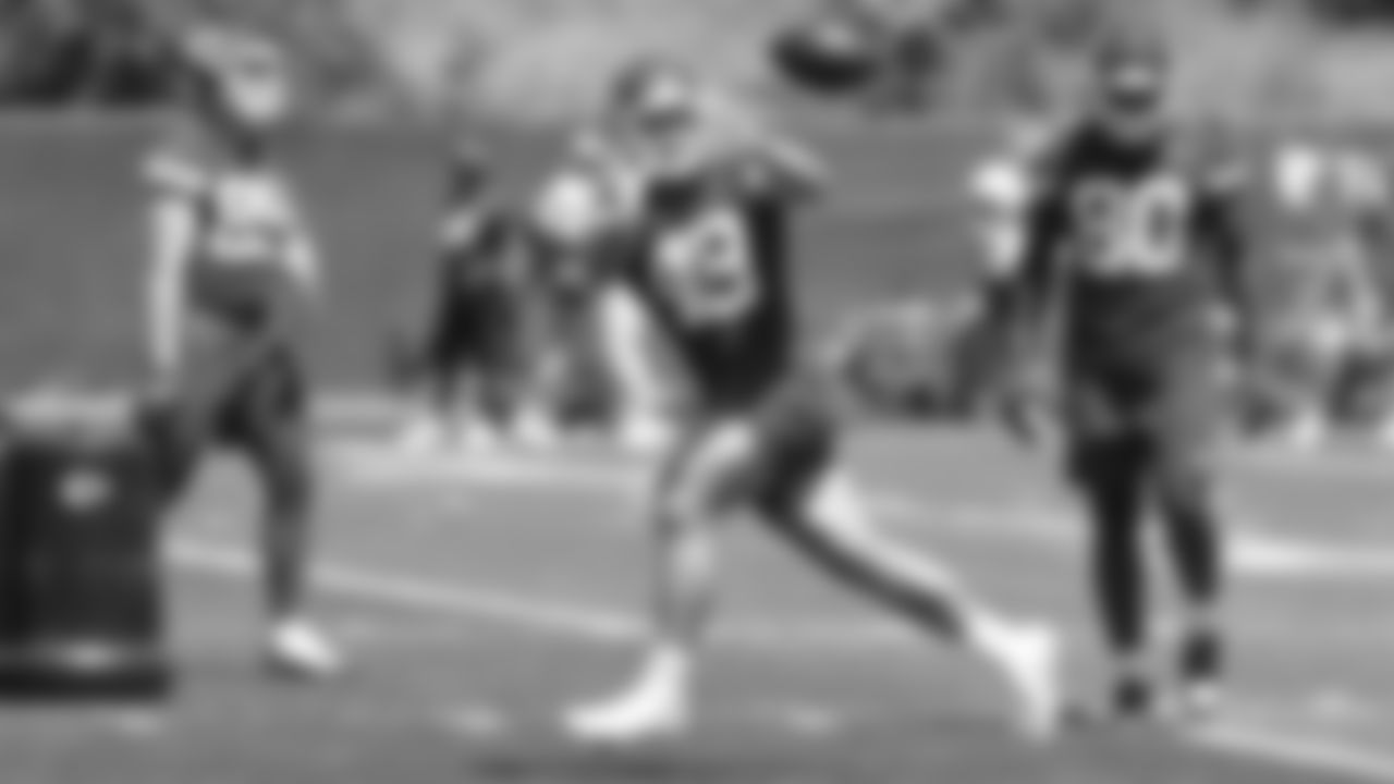 Tight end Mitchell Brinkman (49) during the first day of practice for Kansas City Chiefs rookie mini camp.