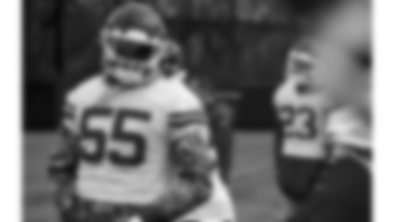 Kansas City Chiefs defensive end Frank Clark (55) during practice on Thursday, November 17, 2022.