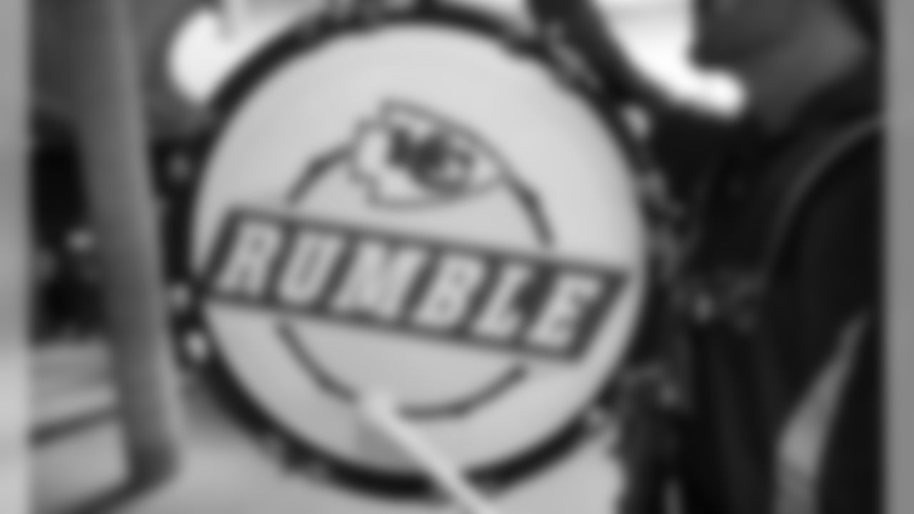 KC Rumble prior to the football game between the Kansas City Chiefs and the Minnesota Vikings at Arrowhead Stadium on November 3, 2019.