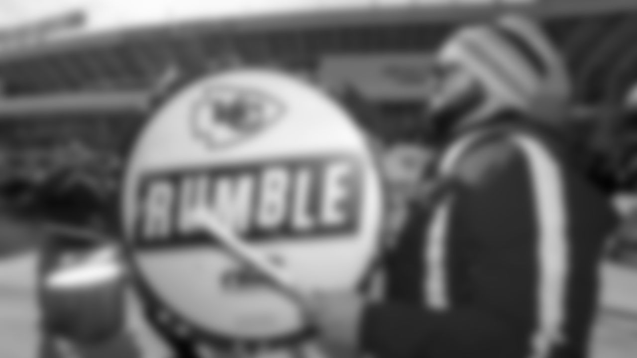 Rumble prior to the AFC Championship football game against the Cincinnati Bengals, Sunday, January 30, 2022.