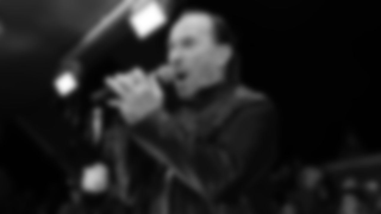 Lee Greenwood performs prior to the wild card playoff football game against the Pittsburgh Steelers, Sunday, January 16, 2022 in Kansas City.