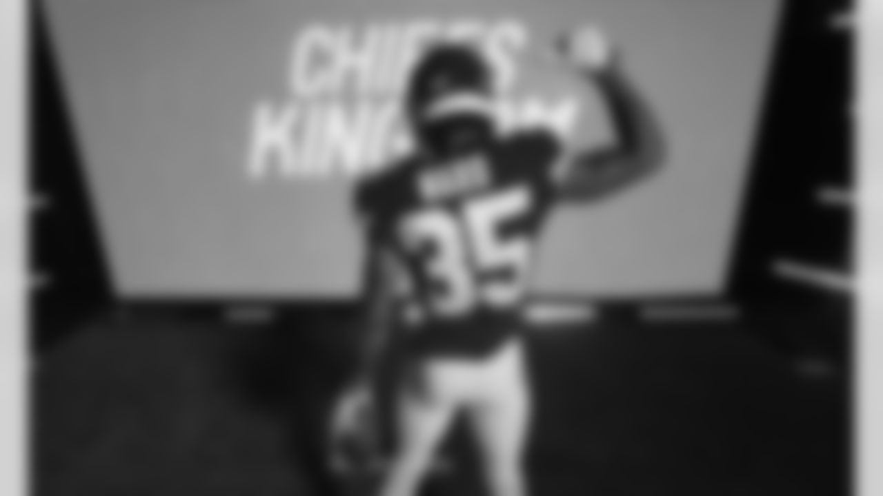 Kansas City Chiefs cornerback Charvarius Ward (35) during the Kansas City Chiefs Media Production Day 2021.