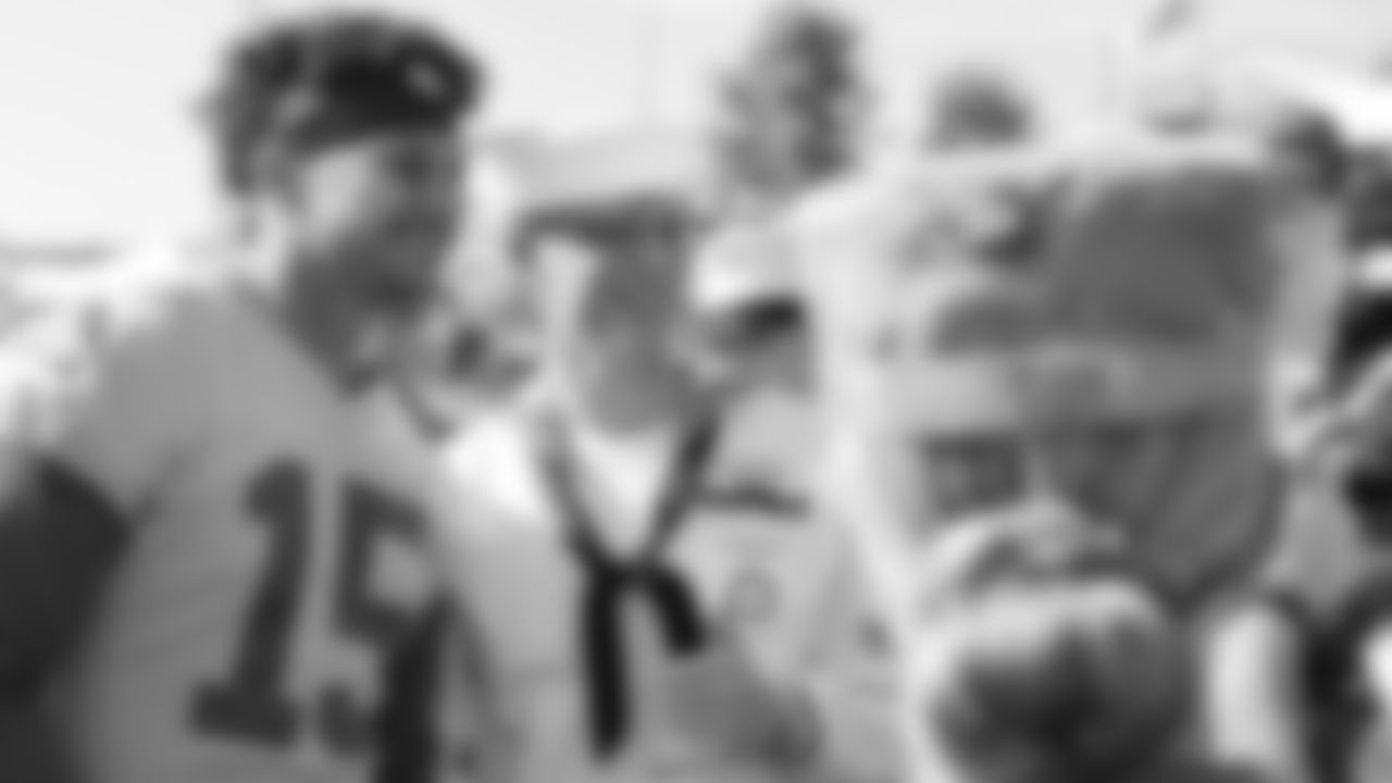 Members of the United States Military attend practice during training camp at Missouri Western State University.