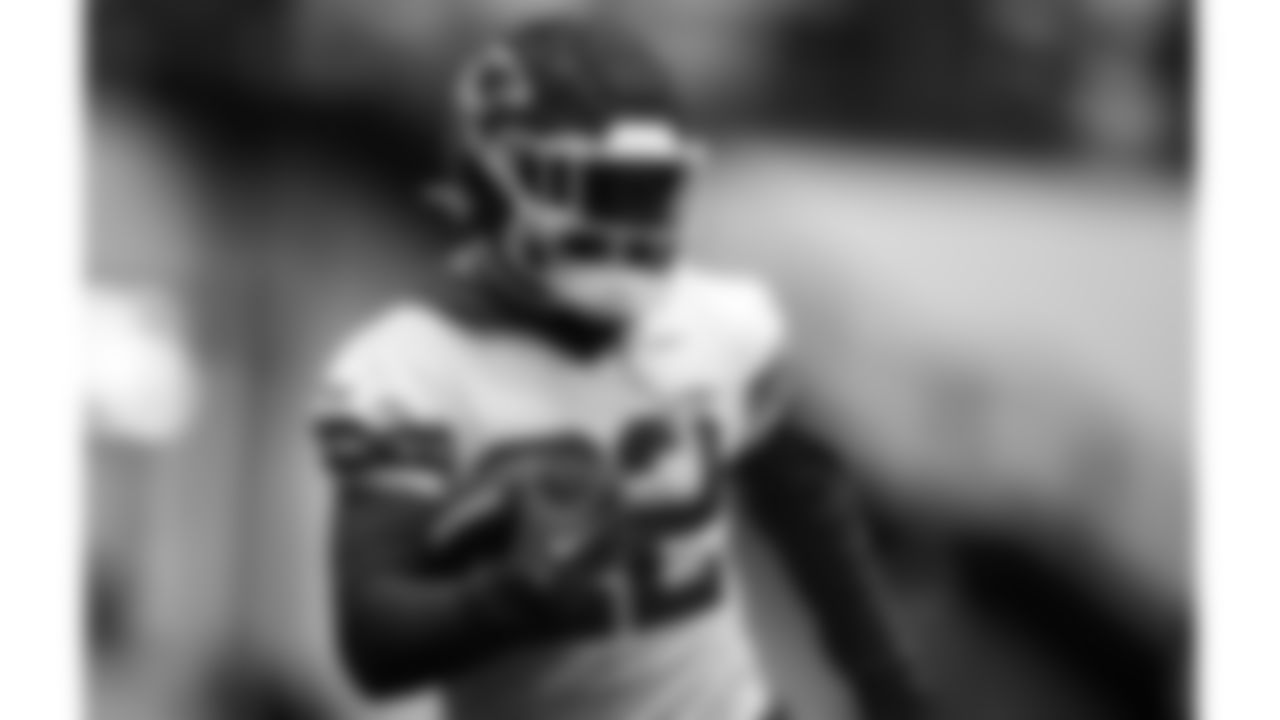 Kansas City Chiefs defensive back Juan Thornhill (22) runs with the ball after an interception during practice on Wednesday, January 4, 2022.
