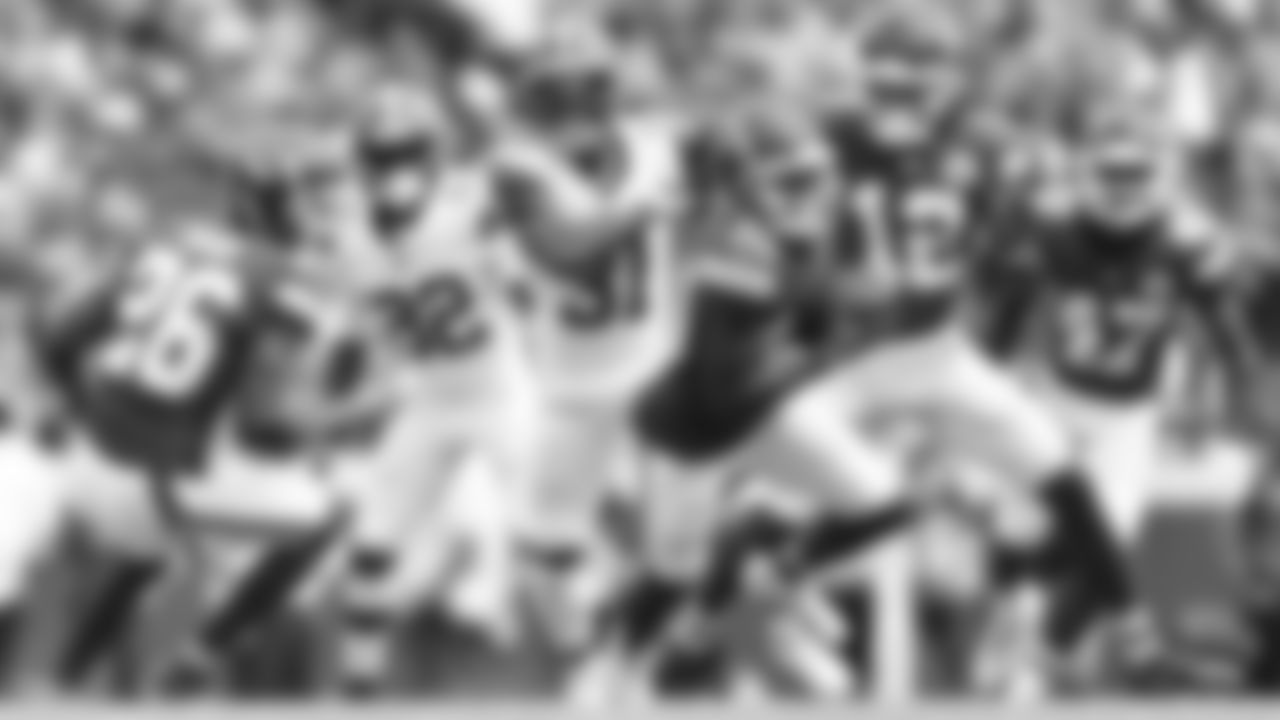 Kansas City Chiefs cornerback Dicaprio Bootle (30) returns an interception during the Chiefs preseason Week 3 matchup against the Cleveland Browns at GEHA Field at Arrowhead Stadium on Saturday, August 26, 2023.