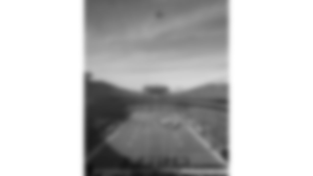 A KC-135 stratotanker flys over GEHA Field at Arrowhead stadium prior to an NFL football game against the Denver Broncos, Sunday January 1, 2023 in Kansas City.