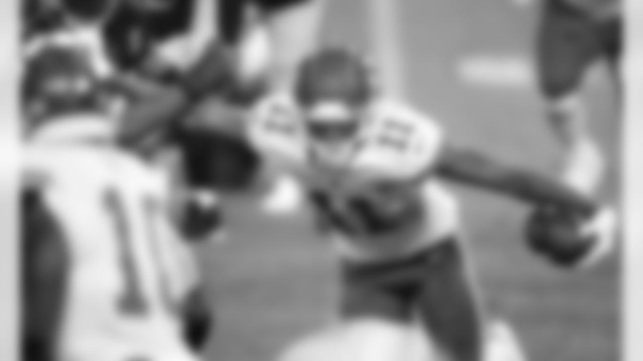 Kansas City Chiefs wide receiver Demarcus Robinson (11) during an NFL football game against the Las Vegas Raiders at Allegiant Stadium on November 22, 2020