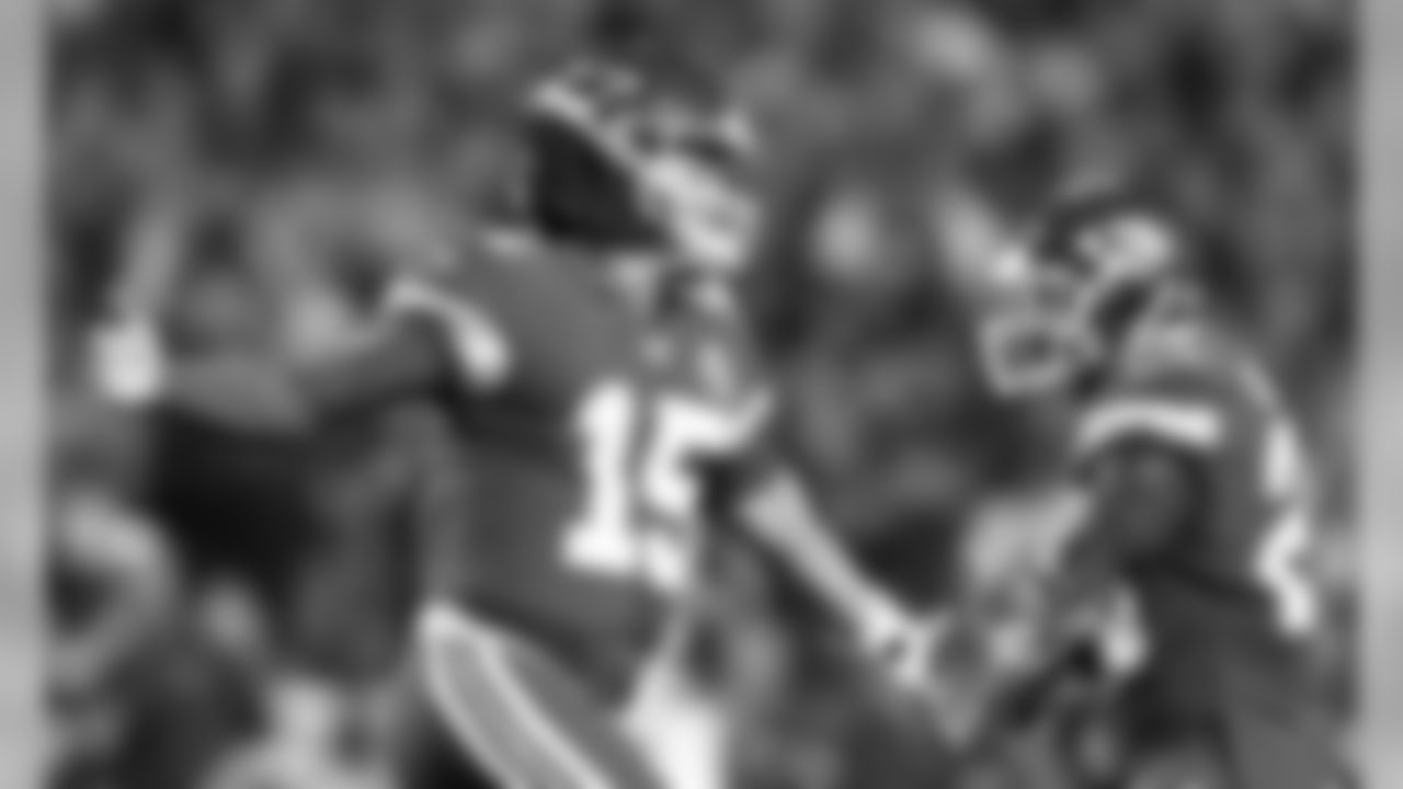 Kansas City Chiefs Quarterback Patrick Mahomes (15) during the Sunday Night Football game between the Kansas City Chiefs and the Indianapolis Colts at Arrowhead Stadium on October 6, 2019.