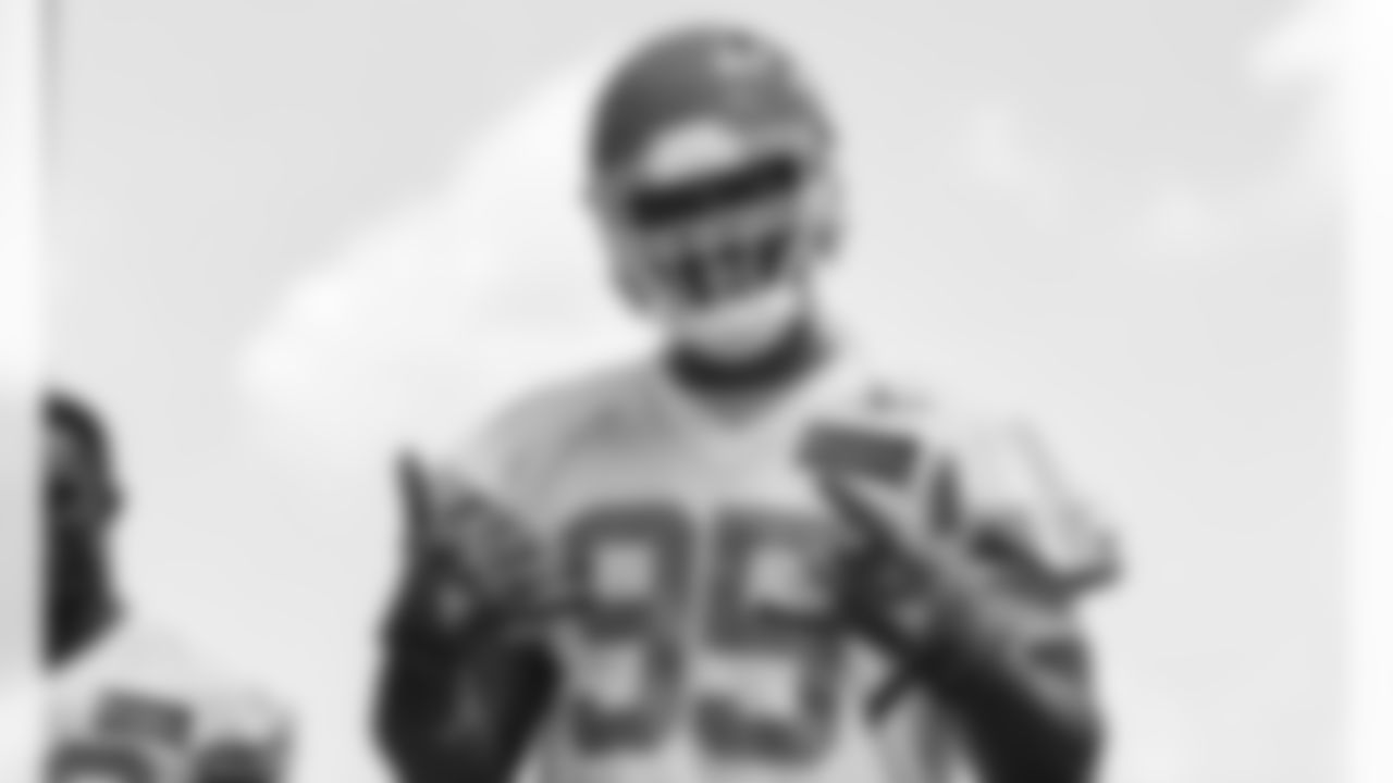 Kansas City Chiefs Defensive Tackle Chris Jones (95) during phase 3 workouts at the The University of Kansas Health System Training Complex.
