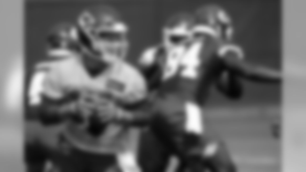 Kansas City Chiefs quarterback Patrick Mahomes (15) during practice on 8/22/18