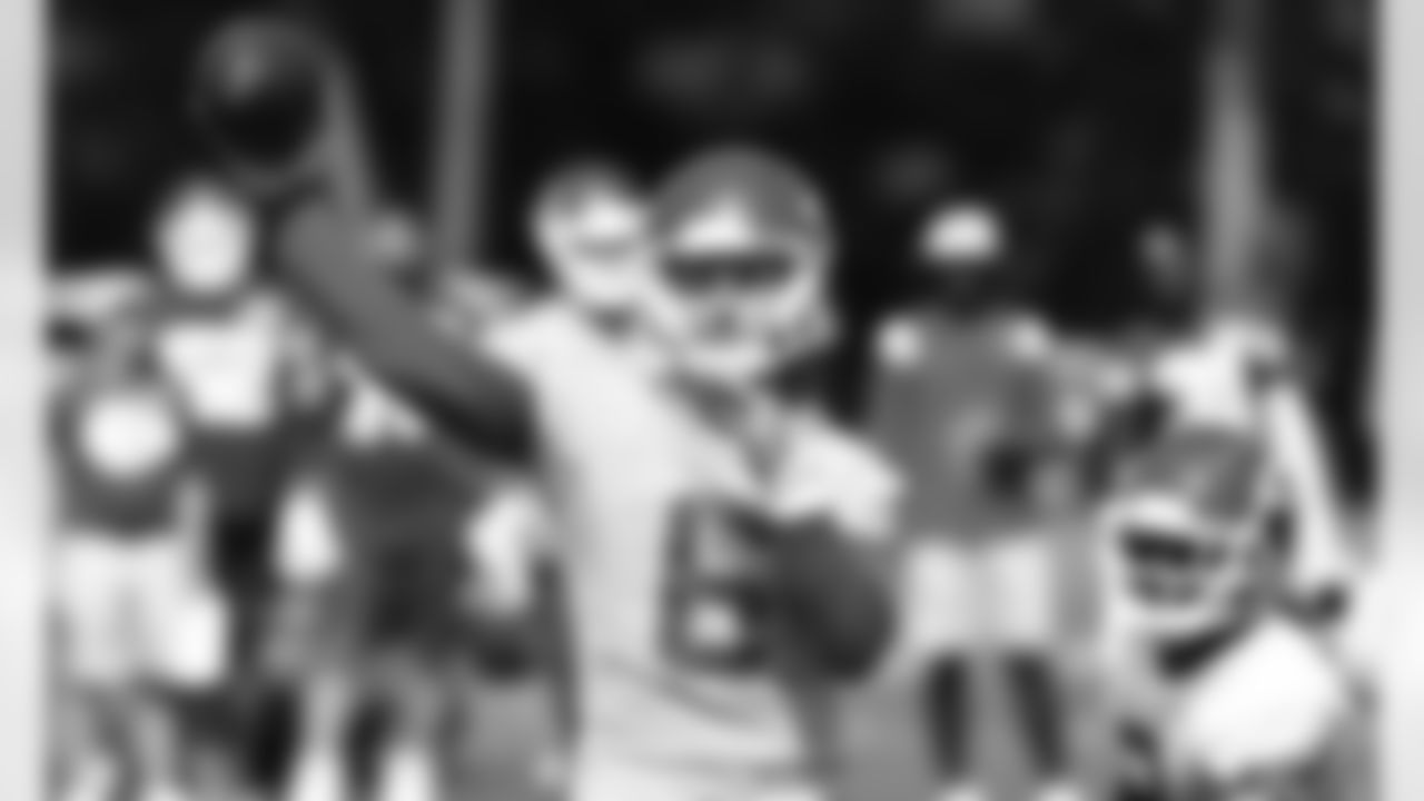 Kansas City Chiefs quarterback Shane Buechele (6) during training camp at Missouri Western State University.