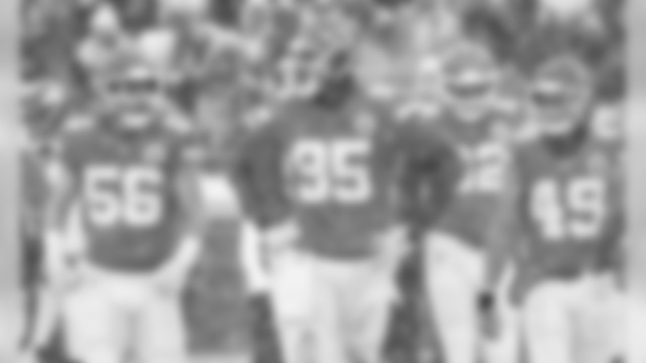 Kansas City Chiefs Defensive Tackle Chris Jones (95) during the game between the Kansas City Chiefs and the Denver Broncos at Arrowhead Stadium on December 15, 2019.